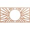 Ekena Millwork Hoover Wood Fretwork Pierced Ceiling Medallion, Cherry, 30"W x 15"H x 11 1/8"ID x 3/8"T CMWP30X15X0375HOCH - alternate 1